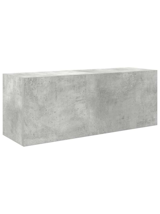 Kylpyhuoneen seinäkaappi betoninharmaa 80x25x30 cm tekninen puu