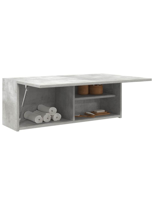 Kylpyhuoneen seinäkaappi betoninharmaa 80x25x30 cm tekninen puu