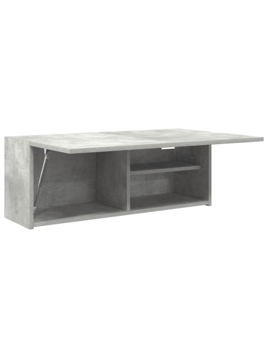 Kylpyhuoneen seinäkaappi betoninharmaa 80x25x30 cm tekninen puu