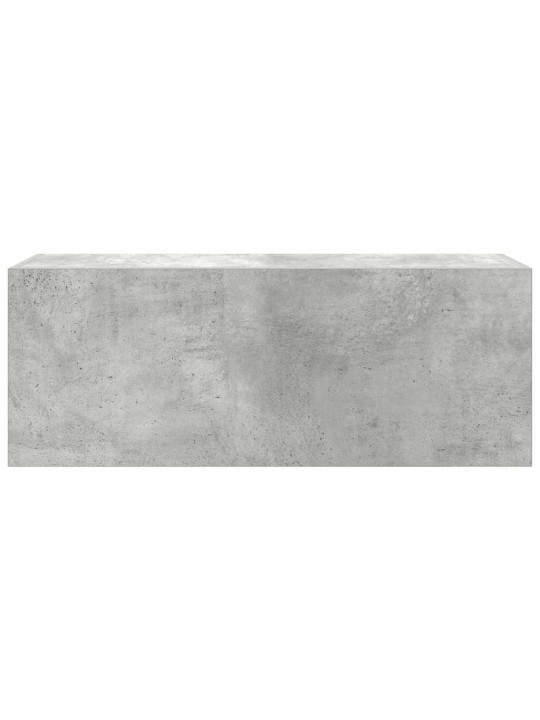 Kylpyhuoneen seinäkaappi betoninharmaa 80x25x30 cm tekninen puu