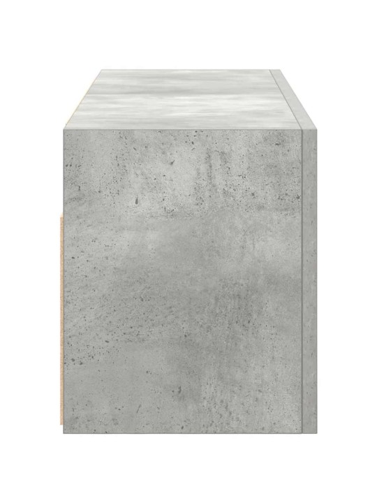 Kylpyhuoneen seinäkaappi betoninharmaa 80x25x30 cm tekninen puu