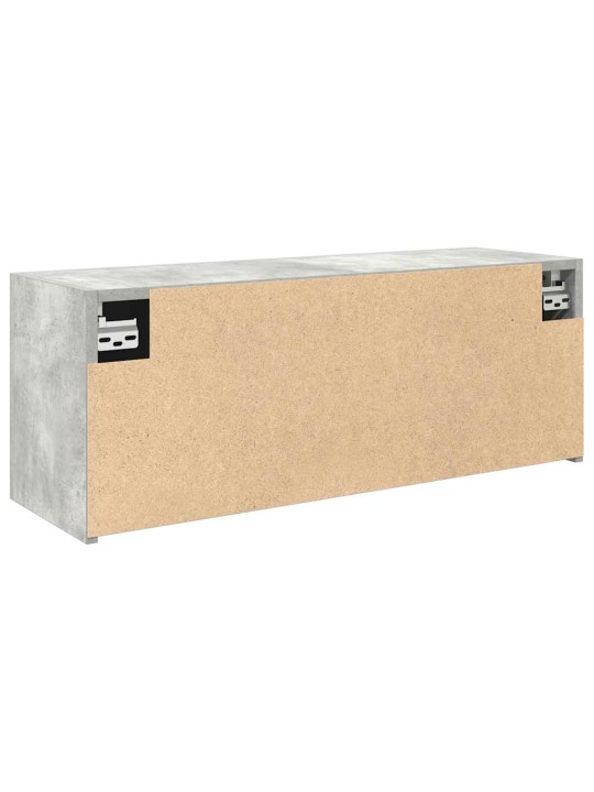Kylpyhuoneen seinäkaappi betoninharmaa 80x25x30 cm tekninen puu