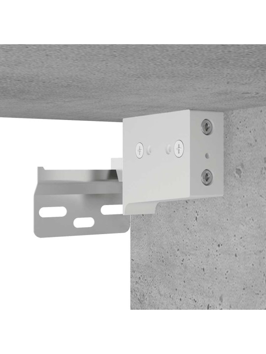 Kylpyhuoneen seinäkaappi betoninharmaa 80x25x30 cm tekninen puu