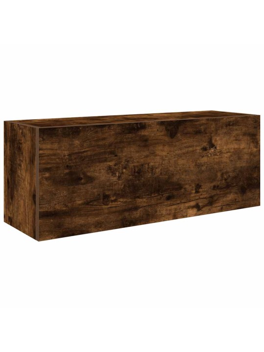 Kylpyhuoneen seinäkaappi savutammi 80x25x30 cm tekninen puu