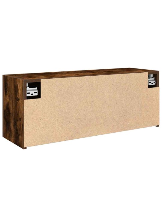 Kylpyhuoneen seinäkaappi savutammi 80x25x30 cm tekninen puu