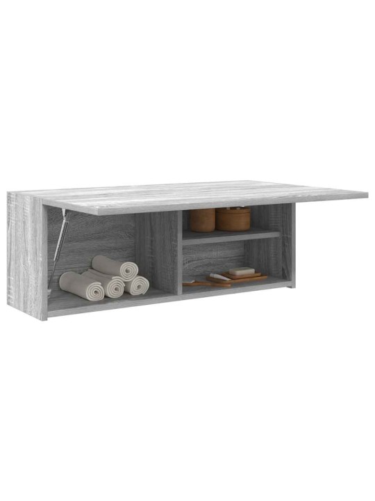 Kylpyhuoneen seinäkaappi harmaa sonoma 80x25x30 cm tekninen puu