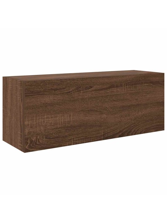 Kylpyhuoneen seinäkaappi ruskea tammi 80x25x30 cm tekninen puu