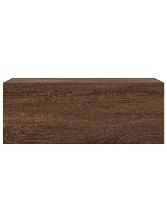 Kylpyhuoneen seinäkaappi ruskea tammi 80x25x30 cm tekninen puu