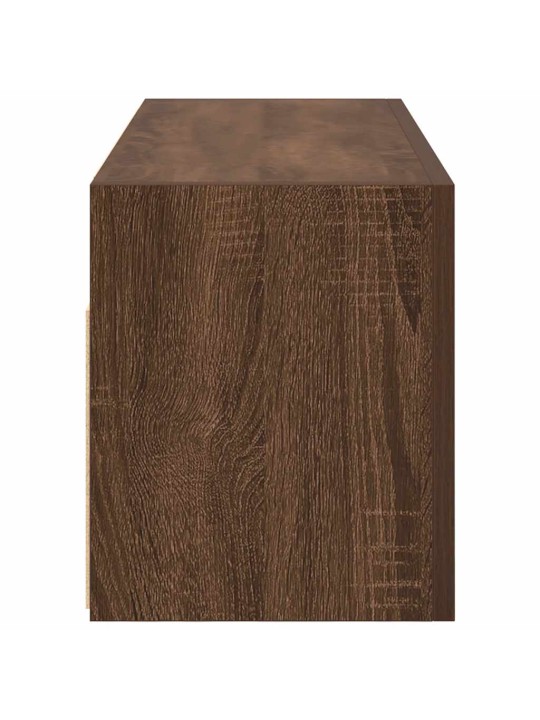 Kylpyhuoneen seinäkaappi ruskea tammi 80x25x30 cm tekninen puu