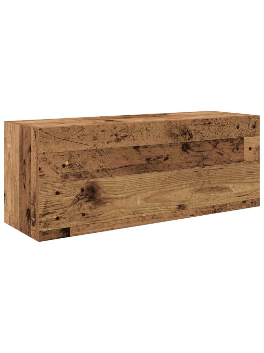 Kylpyhuoneen seinäkaappi vanha puu 80x25x30 cm tekninen puu