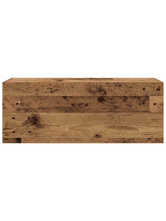 Kylpyhuoneen seinäkaappi vanha puu 80x25x30 cm tekninen puu
