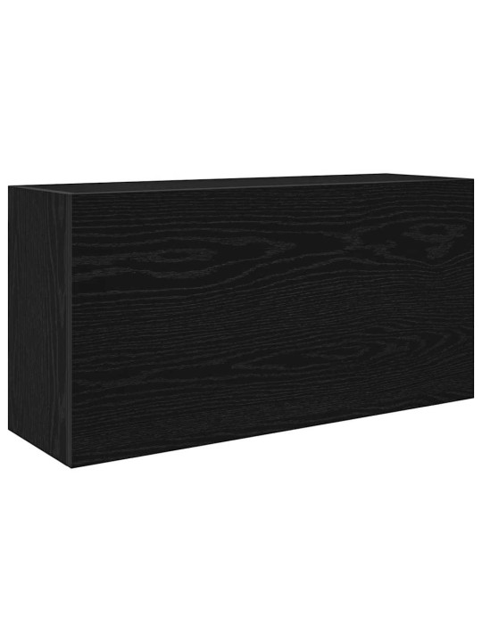 Kylpyhuoneen seinäkaappi musta 80x25x40 cm tekninen puu