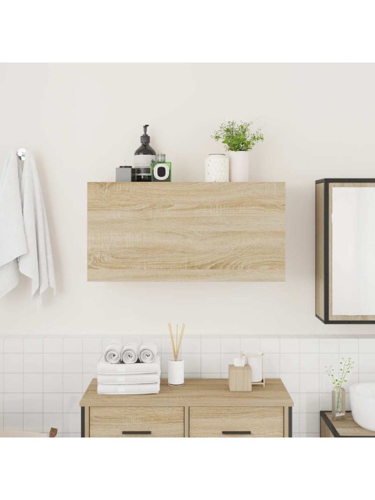 Kylpyhuoneen seinäkaappi sonoma-tammi 80x25x40 cm tekninen puu