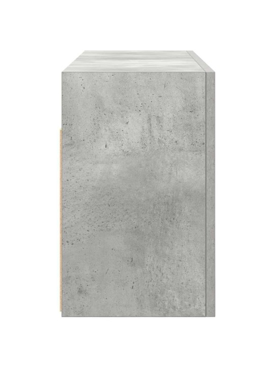 Kylpyhuoneen seinäkaappi betoninharmaa 80x25x40 cm tekninen puu
