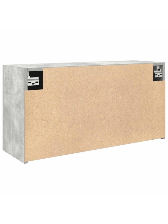 Kylpyhuoneen seinäkaappi betoninharmaa 80x25x40 cm tekninen puu