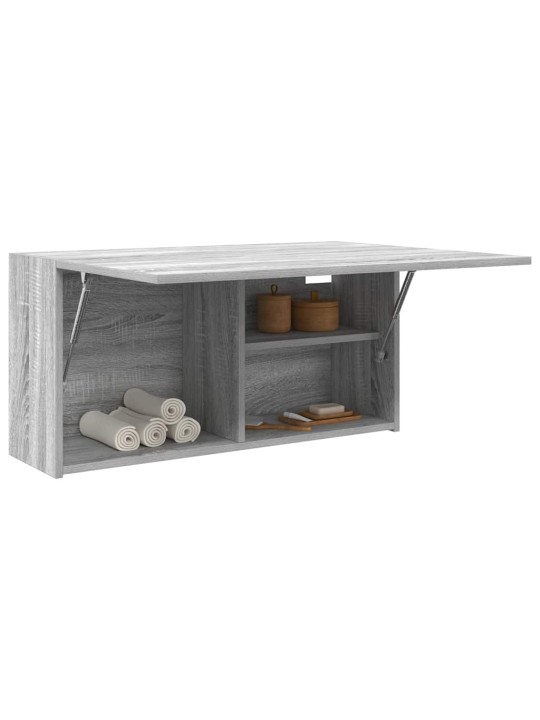 Kylpyhuoneen seinäkaappi harmaa sonoma 80x25x40 cm tekninen puu