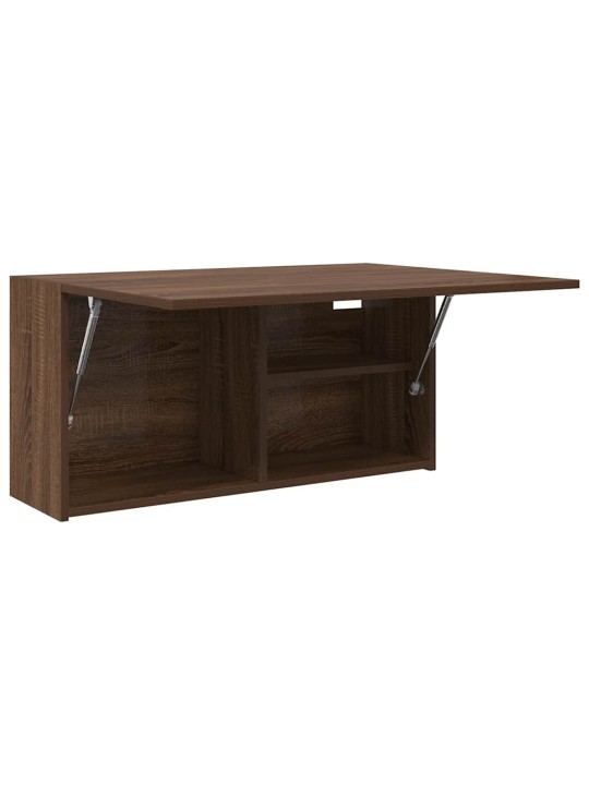 Kylpyhuoneen seinäkaappi ruskea tammi 80x25x40 cm tekninen puu