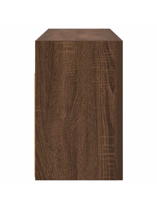 Kylpyhuoneen seinäkaappi ruskea tammi 80x25x40 cm tekninen puu