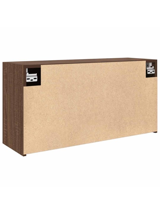 Kylpyhuoneen seinäkaappi ruskea tammi 80x25x40 cm tekninen puu