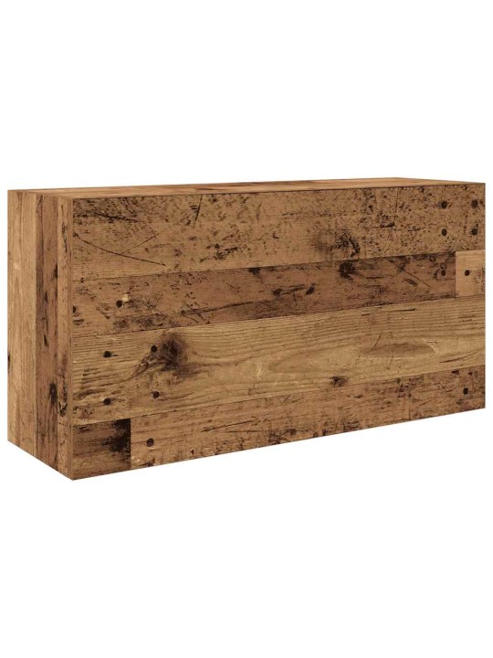 Kylpyhuoneen seinäkaappi vanha puu 80x25x40 cm tekninen puu