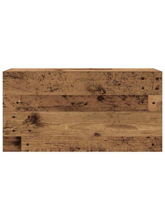Kylpyhuoneen seinäkaappi vanha puu 80x25x40 cm tekninen puu