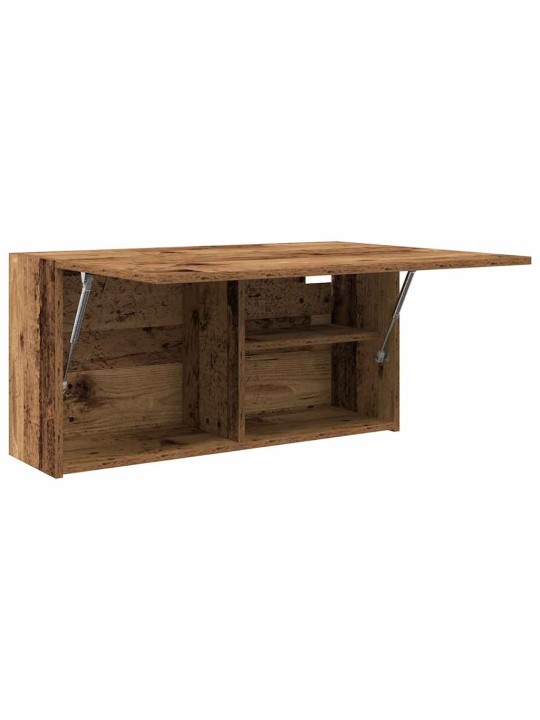 Kylpyhuoneen seinäkaappi vanha puu 80x25x40 cm tekninen puu