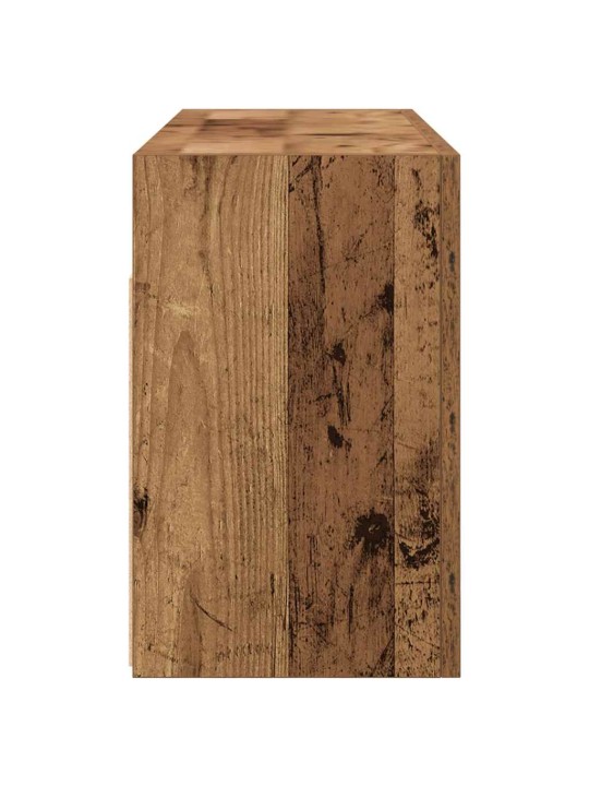 Kylpyhuoneen seinäkaappi vanha puu 80x25x40 cm tekninen puu