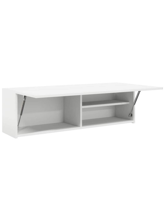 Kylpyhuoneen seinäkaappi valkoinen 100x25x30 cm suunniteltu puu