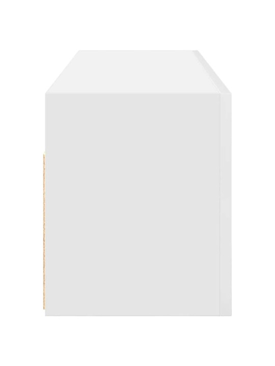 Kylpyhuoneen seinäkaappi valkoinen 100x25x30 cm suunniteltu puu