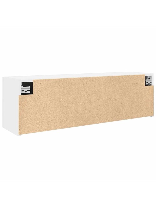 Kylpyhuoneen seinäkaappi valkoinen 100x25x30 cm suunniteltu puu