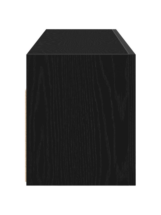 Kylpyhuoneen seinäkaappi musta 100x25x30 cm suunniteltu puu