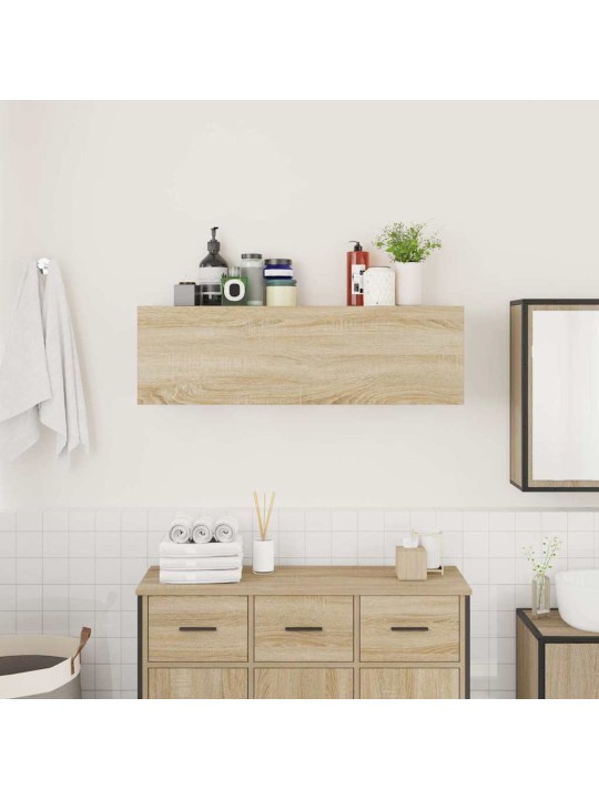 Kylpyhuoneen seinäkaappi sonoma-tammi 100x25x30 cm tekninen puu
