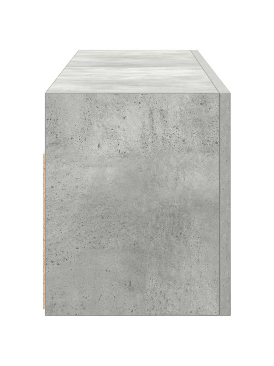 Kylpyhuoneen seinäkaappi betoninharmaa 100x25x30cm tekninen puu