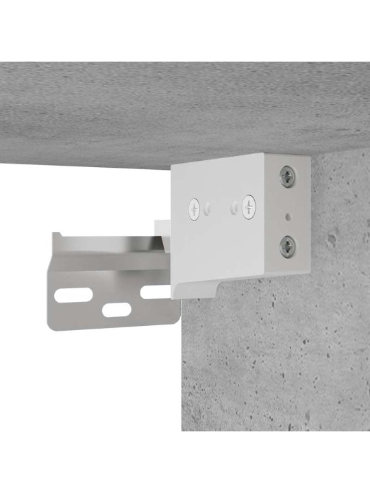 Kylpyhuoneen seinäkaappi betoninharmaa 100x25x30cm tekninen puu