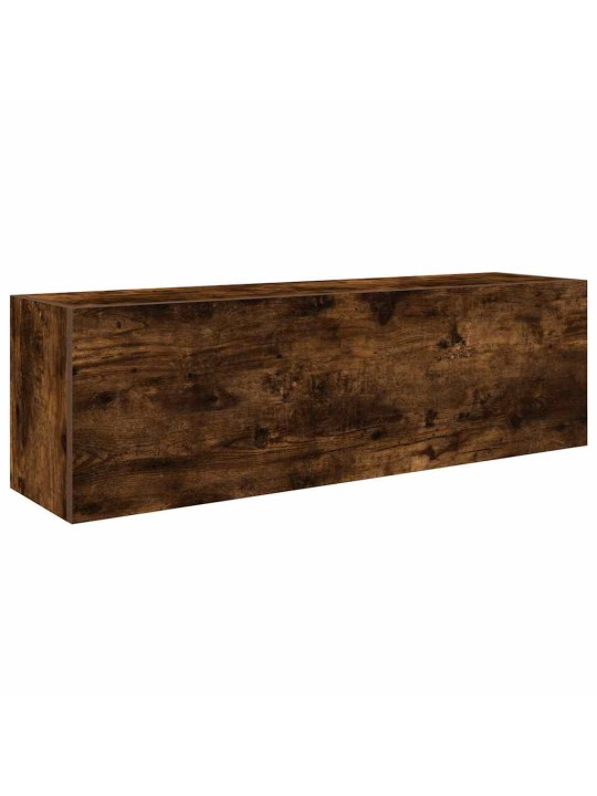 Kylpyhuoneen seinäkaappi savutammi 100x25x30 cm tekninen puu