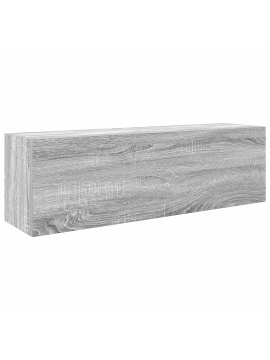 Kylpyhuoneen seinäkaappi harmaa sonoma 100x25x30cm tekninen puu