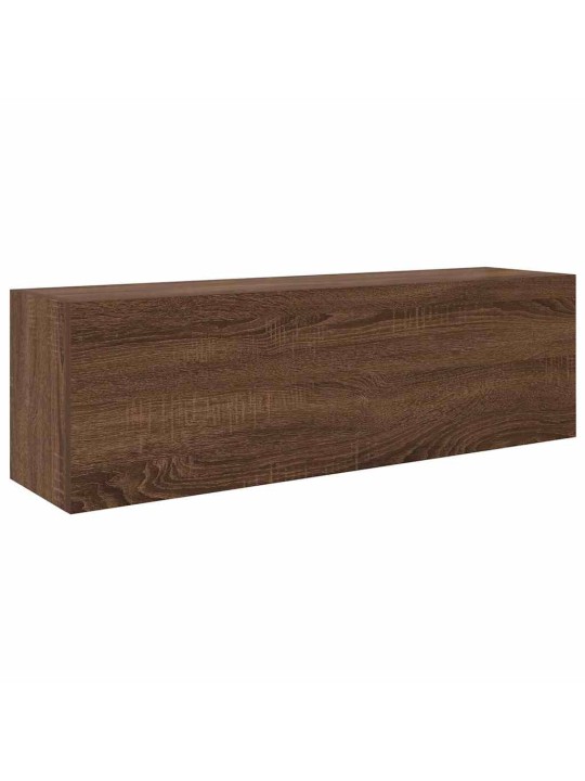 Kylpyhuoneen seinäkaappi ruskea tammi 100x25x30 cm tekninen puu
