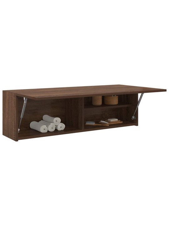 Kylpyhuoneen seinäkaappi ruskea tammi 100x25x30 cm tekninen puu