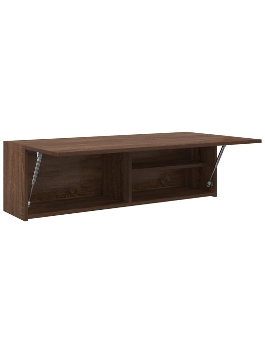 Kylpyhuoneen seinäkaappi ruskea tammi 100x25x30 cm tekninen puu