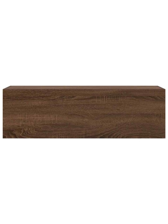 Kylpyhuoneen seinäkaappi ruskea tammi 100x25x30 cm tekninen puu