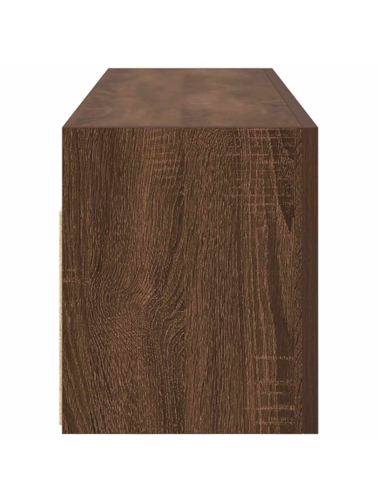 Kylpyhuoneen seinäkaappi ruskea tammi 100x25x30 cm tekninen puu