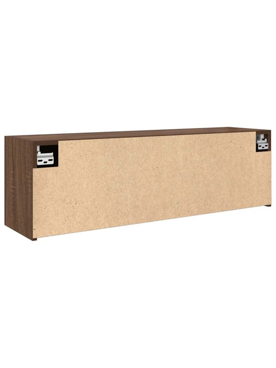 Kylpyhuoneen seinäkaappi ruskea tammi 100x25x30 cm tekninen puu