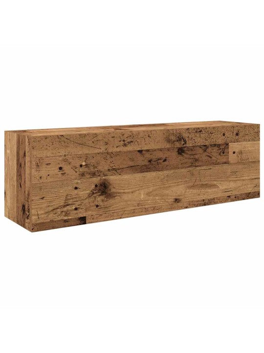 Kylpyhuoneen seinäkaappi vanha puu 100x25x30 cm tekninen puu