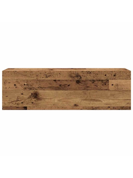 Kylpyhuoneen seinäkaappi vanha puu 100x25x30 cm tekninen puu