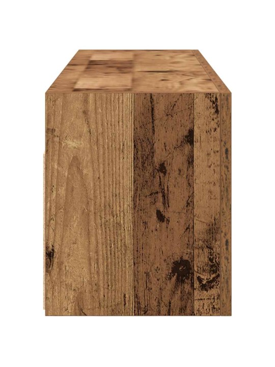 Kylpyhuoneen seinäkaappi vanha puu 100x25x30 cm tekninen puu