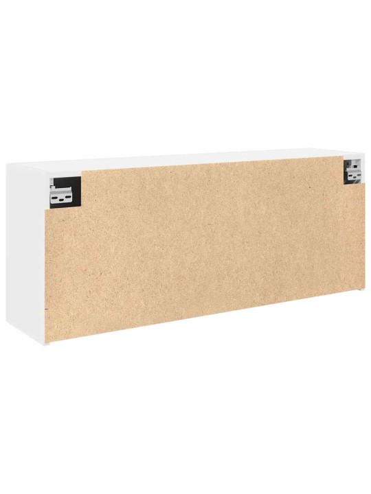 Kylpyhuoneen seinäkaappi valkoinen 100x25x40 cm tekninen puu