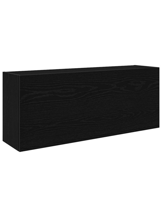 Kylpyhuoneen seinäkaappi musta 100x25x40 cm tekninen puu