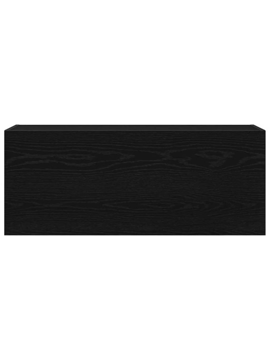 Kylpyhuoneen seinäkaappi musta 100x25x40 cm tekninen puu