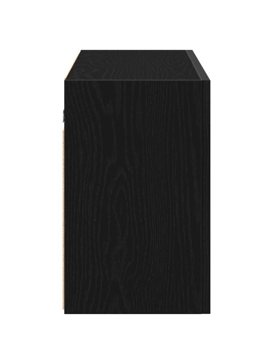 Kylpyhuoneen seinäkaappi musta 100x25x40 cm tekninen puu