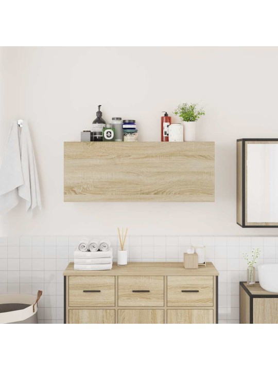 Kylpyhuoneen seinäkaappi sonoma-tammi 100x25x40 cm tekninen puu
